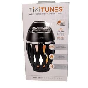 Tiki Tunes Bluetooth Speakers Flickering LEE Flame Light Rechargeable